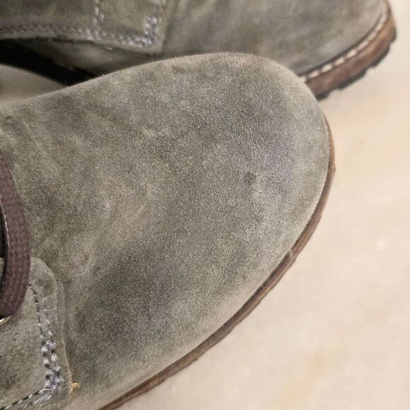 Frye Sabrina Gray Lace Up Combat Boots size 8.5 - Picture 8 of 8